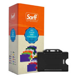 Sarff Kart Muhafaza Kabı Yatay 50'li Paket Siyah 15323012 Sarff Kart Muhafaza Kabı Yatay 50'li Paket Siyah 15323012