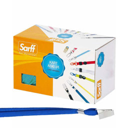 Sarff Yaka Kartı İpi Metal Klips 50'li Paket Mavi 15311204 Sarff Yaka Kartı İpi Metal Klips 50'li Paket Mavi 15311204