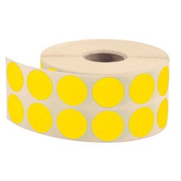 Tanex Nokta Etiket Ø:20 Sarı 2500 Adet Tanex Nokta Etiket Ø:20 Sarı 2500 Adet