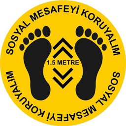 Sosyal Mesafeyi Koruyalım Ayak İzi ve 1,5 Metre Yer Etiketi Sarı 30 cm U21075 Sosyal Mesafeyi Koruyalım Ayak İzi ve 1,5 Metre Yer Etiketi Sarı 30 cm U21075