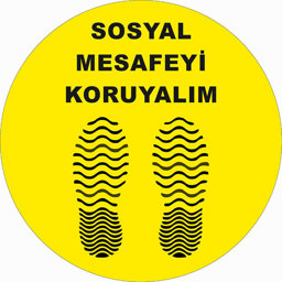 Sosyal Mesafeyi Koruyalım Ayak İzi Dalgalı Yer Etiketi 30 cm U21069 Sosyal Mesafeyi Koruyalım Ayak İzi Dalgalı Yer Etiketi 30 cm U21069