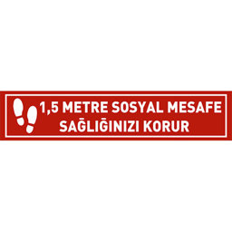 1,5 Metre Sosyal Mesafe Sağlığınızı Korur Ayak İzi Yer Etiketi Şerit 70 cm U21086 1,5 Metre Sosyal Mesafe Sağlığınızı Korur Ayak İzi Yer Etiketi Şerit 70 cm U21086