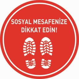 Sosyal Mesafeyi Koruyalım Ayak İzi Yer Etiketi Kırmızı 30 cm U21065 Sosyal Mesafeyi Koruyalım Ayak İzi Yer Etiketi Kırmızı 30 cm U21065