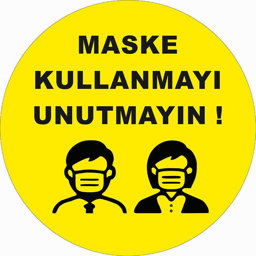 Maske Kullanmayı Unutmayın Yer Etiketi 30 cm U21071 Maske Kullanmayı Unutmayın Yer Etiketi 30 cm U21071