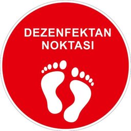 Dezenfektan Noktası Yer Etiketi Kırmızı 30 cm U21073 Dezenfektan Noktası Yer Etiketi Kırmızı 30 cm U21073