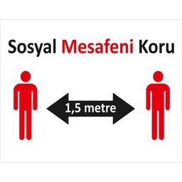 Sosyal Mesafeni Koru Yer Etiketi Kare U21077 Sosyal Mesafeni Koru Yer Etiketi Kare U21077