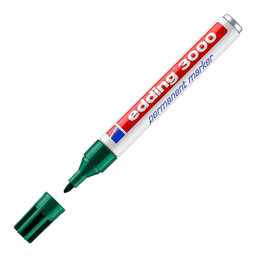Edding 3000 Permanent Marker Kalem Yuvarlak Uç 1.5 - 3 mm - Yeşil Edding 3000 Permanent Marker Kalem Yuvarlak Uç 1.5 - 3 mm - Yeşil