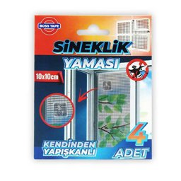 Boss Tape Kendinden Yapışkanlı Sineklik Yaması 4 Adet 10 cm x 10 cm Boss Tape Kendinden Yapışkanlı Sineklik Yaması 4 Adet 10 cm x 10 cm