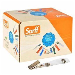 Sarff  Metal Klips Maşalı Lüks 100'lü Paket - Şeffaf Sarff  Metal Klips Maşalı Lüks 100'lü Paket - Şeffaf