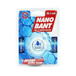 Boss Tape Çift Taraflı Yıkanabilir Nano Bant 19 mm x 1 m - Şeffaf