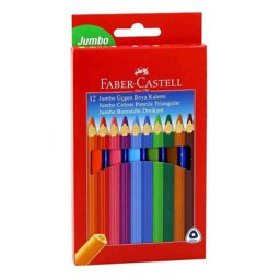 Faber Castell Kuru Boya Jumbo Üçgen 12 Renk 116615 Faber Castell Kuru Boya Jumbo Üçgen 12 Renk 116615