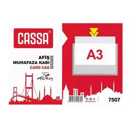 Cassa 7509 Afiş Muhafaza Kabı A3 420x297 mm - Şeffaf  Cassa 7509 Afiş Muhafaza Kabı A3 420x297 mm - Şeffaf