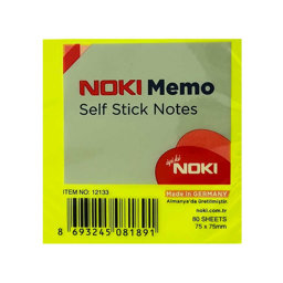 Noki Yapışkanlı Not Kağıdı Limon Sarı 75x75 Noki Yapışkanlı Not Kağıdı Limon Sarı 75x75