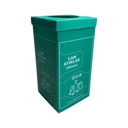 Cam Sıfır Atık Geri Dönüşüm Kutusu Yeşil Cam Sıfır Atık Geri Dönüşüm Kutusu Yeşil