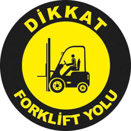 Forklift Yolu Yer Etiketi 30 cm Çap U21031