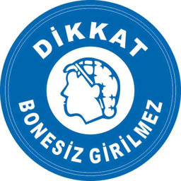 Bonesiz Girilmez Yer Etiketi 30 cm Çap U21050 Bonesiz Girilmez Yer Etiketi 30 cm Çap U21050