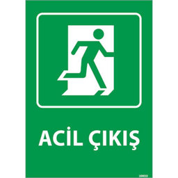 Acil Çıkış Uyarı Levhası Kapı Üzeri 25x35 3mm Fosforlu U04010 Acil Çıkış Uyarı Levhası Kapı Üzeri 25x35 3mm Fosforlu U04010