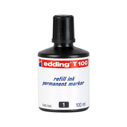 Edding E-T100 Permanent Mürekkebi 100 ml - Siyah Edding E-T100 Permanent Mürekkebi 100 ml - Siyah