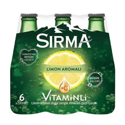 Sırma C-Plus Maden Suyu Limon Aromalı Cam Şişe 200 ml x 6 Adet Sırma C-Plus Maden Suyu Limon Aromalı Cam Şişe 200 ml x 6 Adet