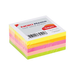 Noki Yapışkanlı Küp Blok Not Kağıdı Neon Renkler 50x50 250 Yaprak Noki Yapışkanlı Küp Blok Not Kağıdı Neon Renkler 50x50 250 Yaprak