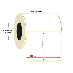 Taroks Kuşe Etiket 60x100 500'lü Taroks Kuşe Etiket 60x100 500'lü