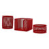 Bion 9305 Metal Perfore Masa Seti 3'lü Canlı Renkler Kırmızı, Resim 1
