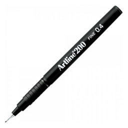 Artline 200N Fine Keçe Uçlu Kalem 0.4 mm - Siyah