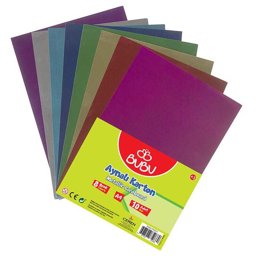 Bu-Bu Aynalı Karton A4 10'lu Paket Karışık Renk Bu-Bu Aynalı Karton A4 10'lu Paket Karışık Renk