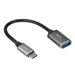 Hytech HY-XO22 USB F to Type C M 10 cm Kablolu Metal Gövdeli OTG Çevirici Gümüş  Hytech HY-XO22 USB F to Type C M 10 cm Kablolu Metal Gövdeli OTG Çevirici Gümüş