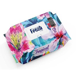 Freshbaby Islak Mendil Tropical Mor 120 Yaprak  Freshbaby Islak Mendil Tropical Mor 120 Yaprak