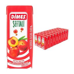 Dimes Meyve Suyu Şeftali 200 ml 27li Dimes Meyve Suyu Şeftali 200 ml 27li