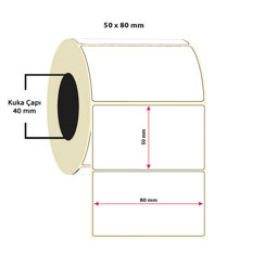 Taroks Kuşe Etiket 50x80 Tekli 500 lü Taroks Kuşe Etiket 50x80 Tekli 500 lü