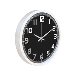 Alüminyum Duvar Saati Siyah Çap:40 cm  Alüminyum Duvar Saati Siyah Çap:40 cm