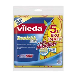 Vileda %30 Mikrofiberli Temizlik Bezi 5li Vileda %30 Mikrofiberli Temizlik Bezi 5li