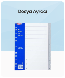 Dosya Ayracı kategorisindeki ürünleri göster Dosya Ayracı kategorisi için resim