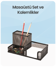 Masaüstü Set ve Kalemlikler kategorisindeki ürünleri göster Masaüstü Set ve Kalemlikler kategorisi için resim