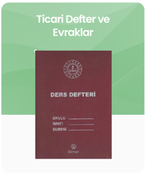 Ticari Defter ve Evraklar kategorisindeki ürünleri göster Ticari Defter ve Evraklar kategorisi için resim