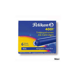 Pelikan 4001 Dolma Kalem Kartuşu Kısa 6'lı - Mavi Pelikan 4001 Dolma Kalem Kartuşu Kısa 6'lı - Mavi