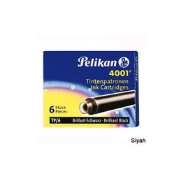 Pelikan 4001 Dolma Kalem Kartuşu Kısa 6'lı - Siyah Pelikan 4001 Dolma Kalem Kartuşu Kısa 6'lı - Siyah