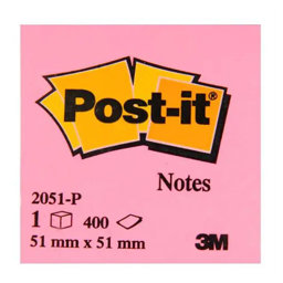 3M Post It Yapışkan Not Renkli 400 Yp Mini Pembe 2051-P resmi
