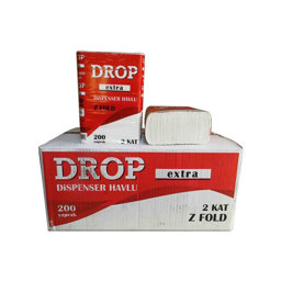 Drop Extra Z Katlama Havlu 21 x 22,5 cm 200 Yaprak - 12 Adet resmi