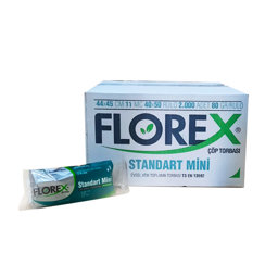 Florex 524 Standart Çöp Torbası Mini Boy 44 x 45 cm 40 Adet - Beyaz (50 Adet) resmi