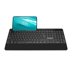 Everest KM-9676 Siyah Multimedya Tablet-Telefon Standlı Klavye + Mouse Set resmi