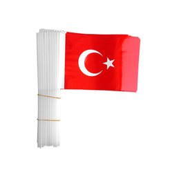 Buket Sopalı Türk Bayrağı 80 li 12x22,5 cm BKT-301 resmi