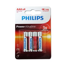 Philips LR03 Alkaline AAA İnce Kalem Pil 4'lü resmi
