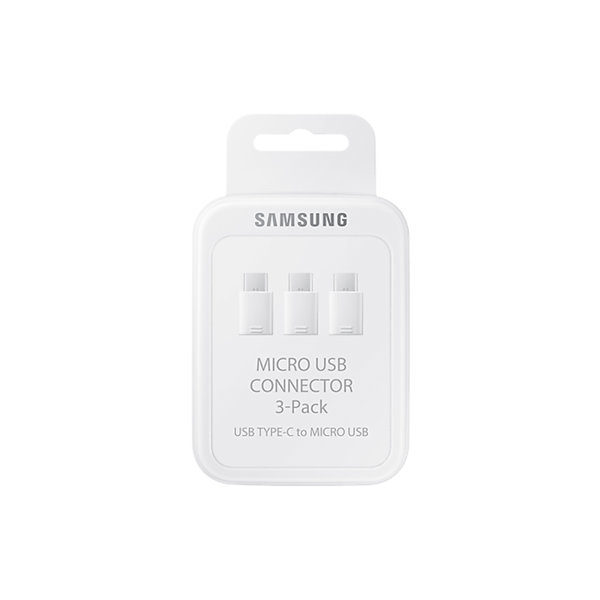Samsung USB Type-C to MicroUSB Adapter Dönüştürücü - 3Lü Paket Beyaz resmi
