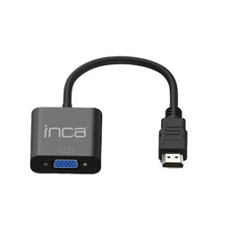 Inca IHTVJ-7S HDMI to VGA Jaklı Çevirici 20 cm - Siyah resmi