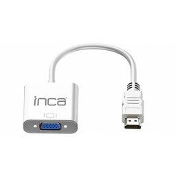 Inca IHTVJ-7 HDMI to VGA Jaklı Çevirici 20 cm - Beyaz resmi