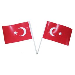 Seçkin Alpaka Sopalı Türk Bayrağı 50 x 70 cm 10 Adet resmi