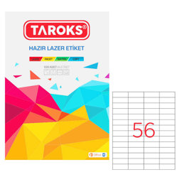 Taroks TR-1321 Lazer Etiket 52,5 x 21,2 mm resmi